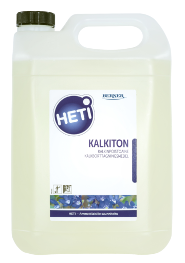 Kuvassa HETI Kalkiton 5 L kalkinpoistoaine