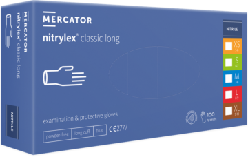 Nitrylex® Classic pitkävartiset nitriilikäsineet