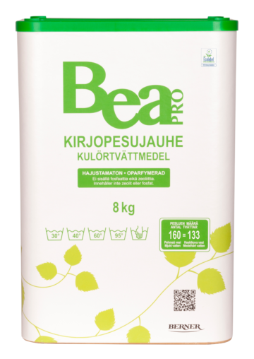 Kuvassa Bea Pro Kirjopesujauhe 8 kg