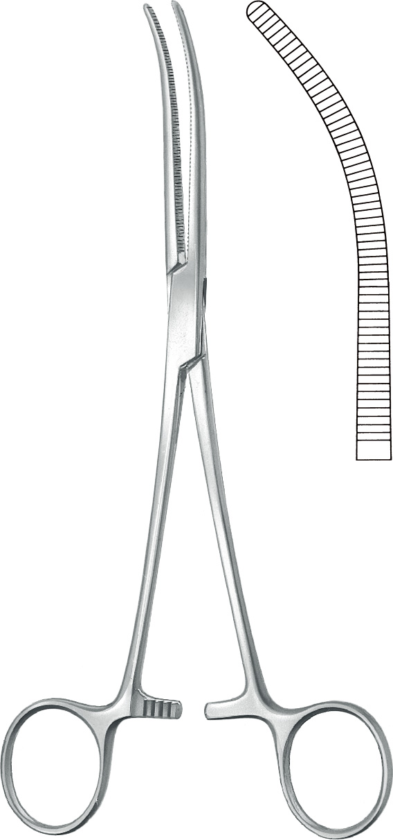 KLS Martin Pean hemostaattipihti, käyrä 18.5 cm