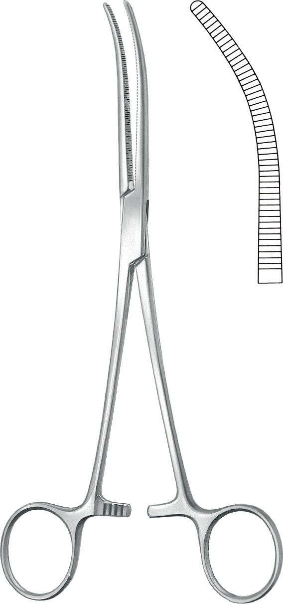 KLS Martin Pean hemostaattipihti, käyrä 16.5 cm