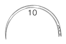 LS Martin kirurginen neula No. 10, 12 kpl