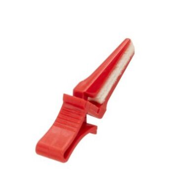 SCANLAN® VASCU-STATT® Plus Bulldog klipsi, Mini, suora, punainen sivusta
