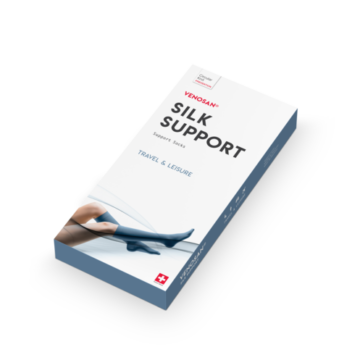 Tukisukka Silk Support, polvipituinen, white